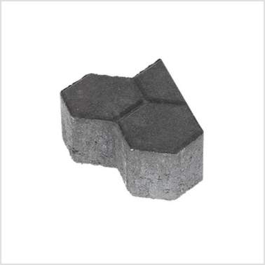 T-3 steen 10cm passtuk groot KOMO zwart