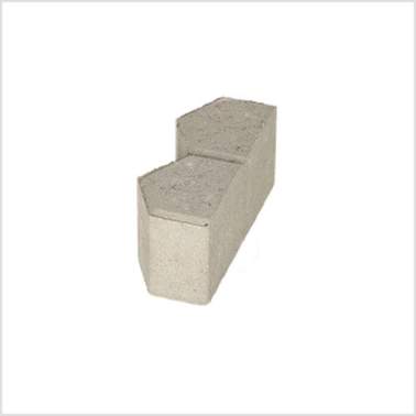 T-3 steen 10cm passtuk klein KOMO grijs