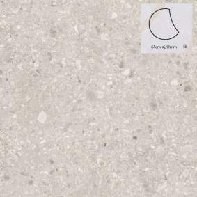 Keramische staptegel Stone C 61x2cm Model B rond