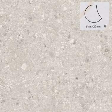 Keramische staptegel Stone C 61x2cm Model B rond