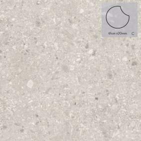 Keramische staptegel Stone C 61x2cm Model C rond