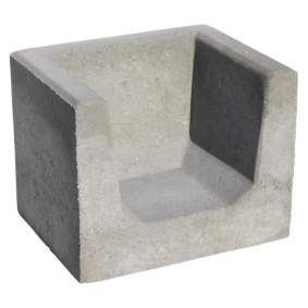 Hoek U-element 40x50x40cm Grijs Tuinvisie