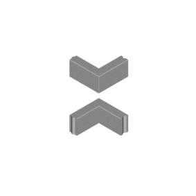 Opsluitband Tuinvisie Hoekstuk 10x20 90° grijs