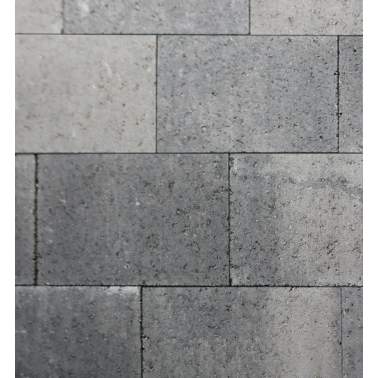 Vlaksteen 20x30x6cm grijs/zwart genuanceerd