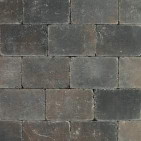 Metro Trommelsteen 20x30x6cm bruin/zwart genuanceerd