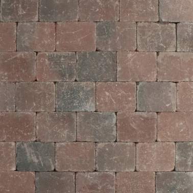 Metro Trommelsteen 15x20x6cm rood genuanceerd