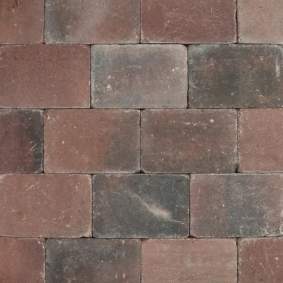 Metro Trommelsteen 20x30x6cm rood genuanceerd