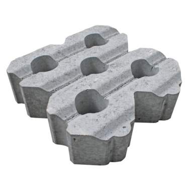 Grasbetontegel type H 40x40x12cm (rondom hol-dol) K85911  BK25