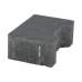 Ecotop Base Randsteen 20x13,4/11,5x8cm normaal facet antraciet KOMO PL2