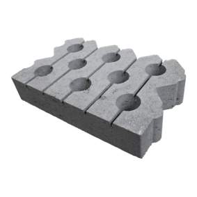 Grasbetontegel type J 40x60x12cm (60 cm. zijde vlak + bovenzijde vlak) K85912 klasse B BK15 GRN+