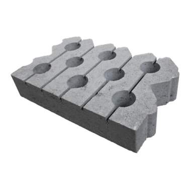 Grasbetontegel type J 40x60x12cm (60 cm. zijde vlak + bovenzijde vlak) K85912 klasse B BK15 GRN+