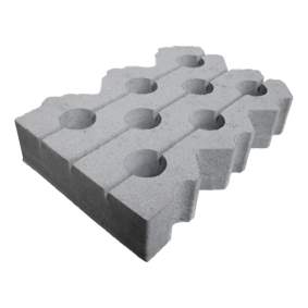 Grasbetontegel type K 40x60x12cm (40 cm. zijde vlak + bovenzijde vlak) K85912 klasse B BK15 GRN+