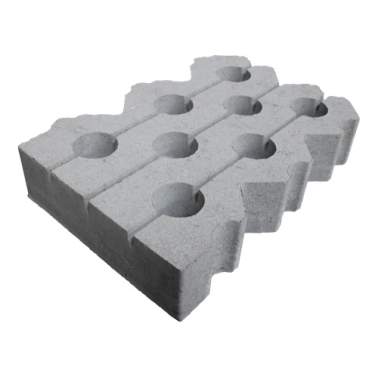 Grasbetontegel type K 40x60x12cm (40 cm. zijde vlak + bovenzijde vlak) K85912 klasse B BK15 GRN+