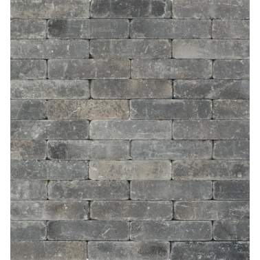 Metro Trommelsteen 20x5x7cm grijs/zwart genuanceerd