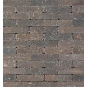 Metro Trommelsteen 20x5x7cm bruin/zwart genuanceerd