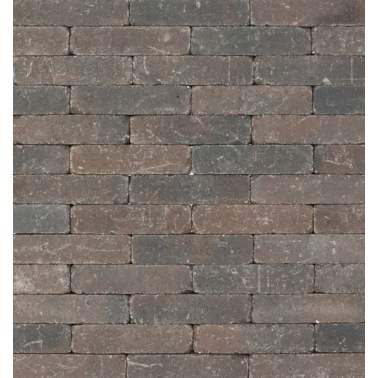 Metro Trommelsteen 20x5x7cm bruin/zwart genuanceerd