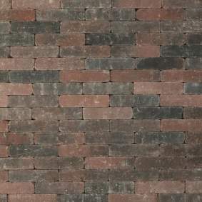 Metro Trommelsteen 20x5x7cm rood genuanceerd