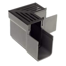 ACO Slim-Line Zwart Hoekelement 90 graden Tuinvisie