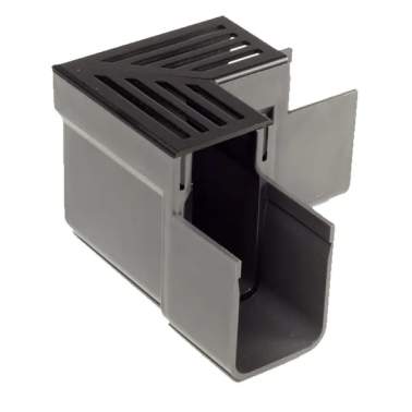 ACO Slim-Line Zwart Hoekelement 90 graden Tuinvisie