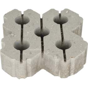 Grasbetontegel type W 40x40x12cm (rondom hol-dol + bovenzijde vlak) K85911  BK25