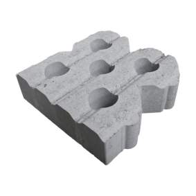 Grasbetontegel type L 40x40x12cm (40 cm zijde vlak) K85912  BK25 GRN