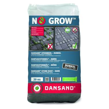 Dansand No Grow Stone Dust Onkruidwerend Voegzand Dark 20kg Tuinvisie
