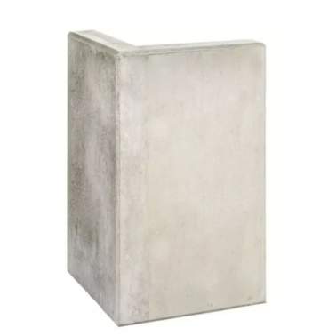 Hoek L-element 150x50x50x10cm Grijs Zichtbeton