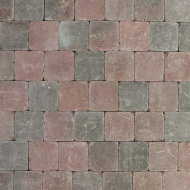 Metro Trommelsteen 15x15x6cm S rood genuanceerd