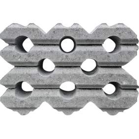 Grasbetontegel type G 40x60x12cm grijs 04 (rondom hol-dol) BK25