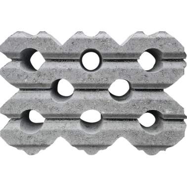 Grasbetontegel type G 40x60x12cm grijs 04 (rondom hol-dol) BK25