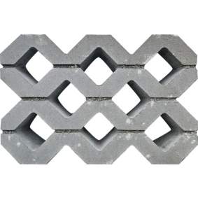 Grasbetontegel type F 40x60x10cm (bovenz. vlak) BK5 vierkante gaten