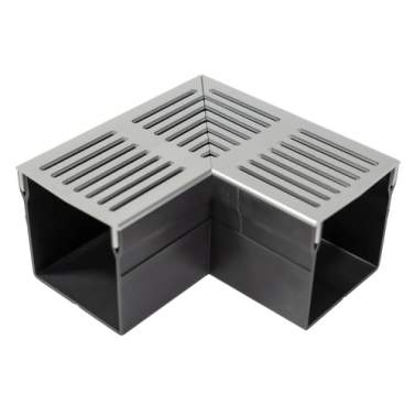 Star Drain Mini 65/60 Hoekstuk - Grijs (Aluminium) Tuinvisie