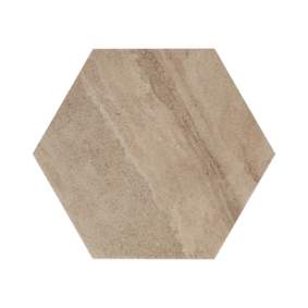 klik voor meer informatie over Staptegel Hexagons Ø60x52x2cm Cappuccino Staptegel Hexagons Ø60x52x2cm Cappuccino