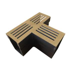 Star Drain 65/100 T-stuk - Roestbruin (Cortenstalen) Tuinvisie