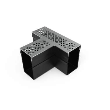 Star Drain 65/100 T-stuk - Diamond-Line (RVS-Inox) Tuinvisie