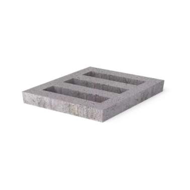 Schellevis Oudhollands Grasbetontegel Facet Open 60x60x10 cm Grijs