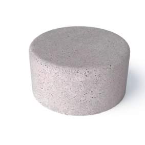 Schellevis Oudhollands Zitelement Rond 100x40 cm Grijs