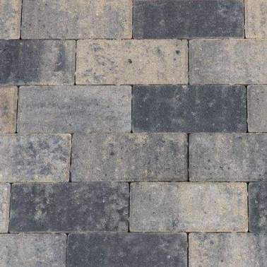 Betonklinkers 21x10,5x6cm grijs zwart