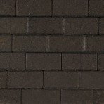 Halve betonklinker 10,5x10,5x8cm KOMO zwart met deklaag