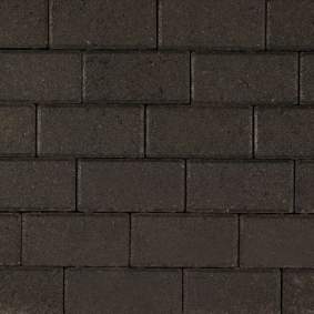 Halve betonklinker 10,5x10,5x8cm KOMO zwart met deklaag